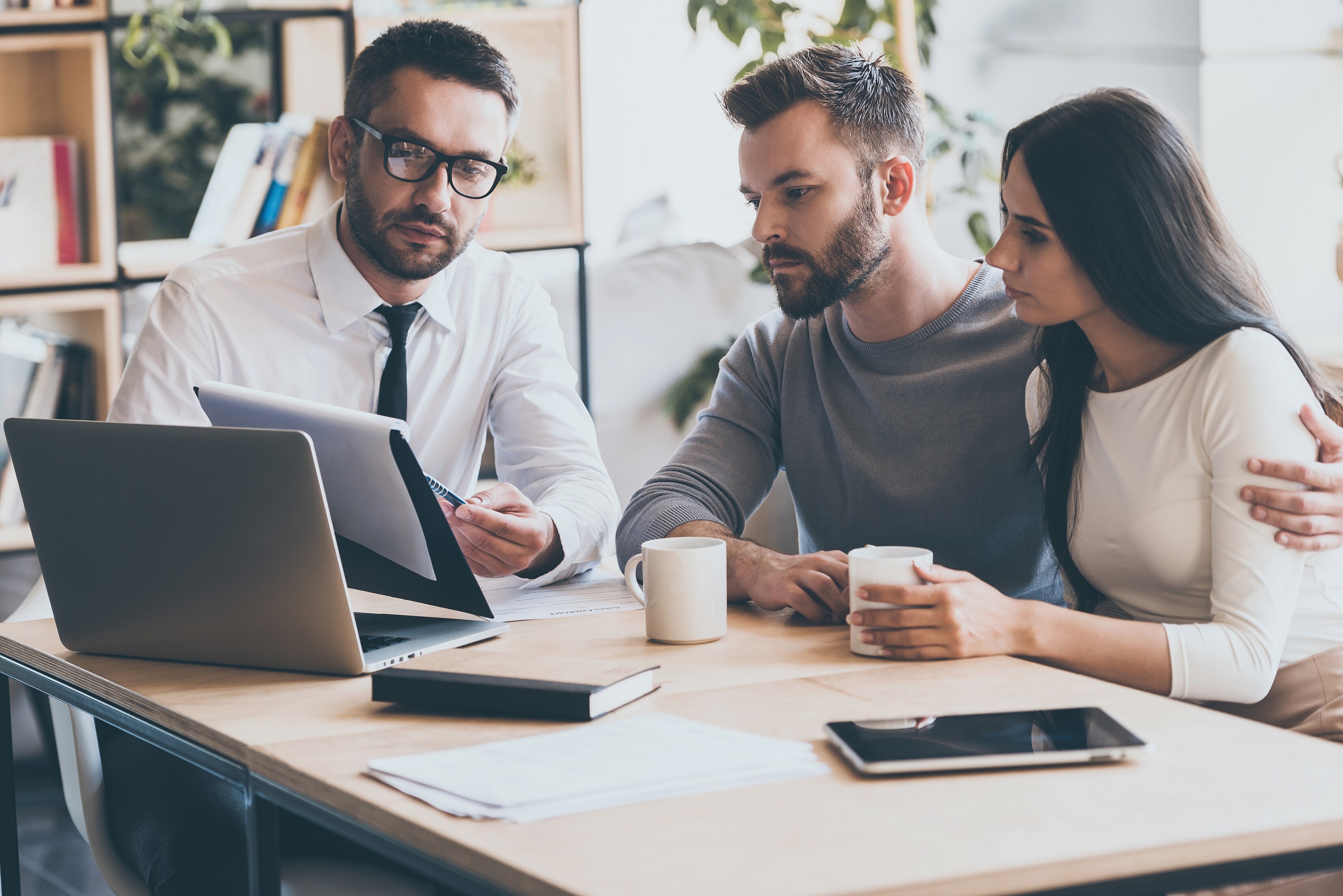 Couple meeting with financial advisor 